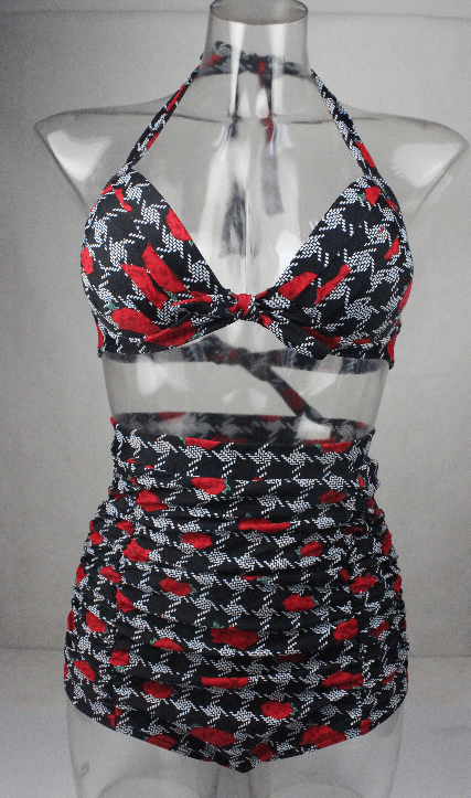 Floral Twist Halter Bikini Set (SW-BK-28) - In-stock swimwear manufacturer