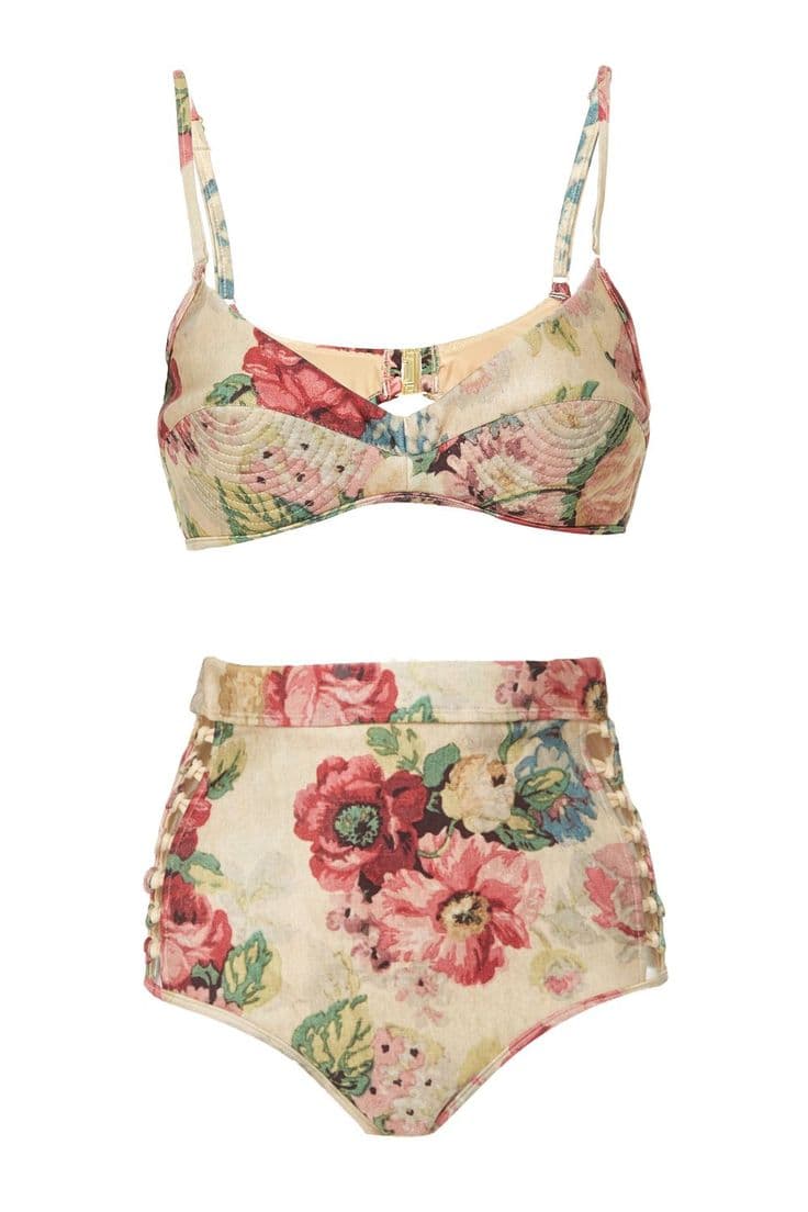 High-waist retro bikini reference for private label production