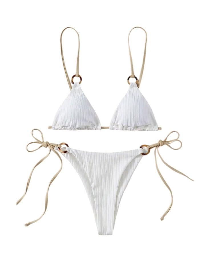 Textured ribbed bikini set reference for sustainable swimwear sourcing